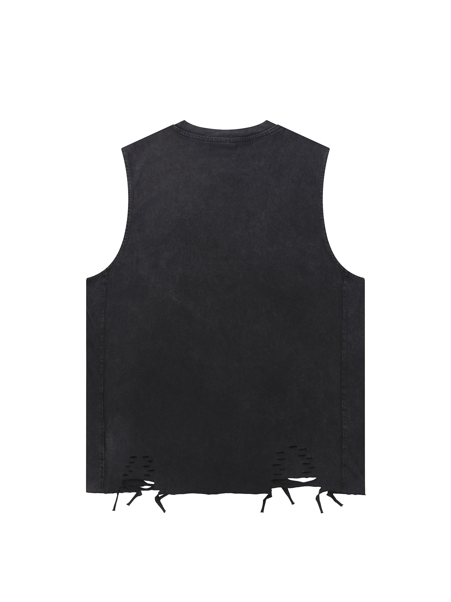 NVME Snow Washed Raw-Hem Tank Top