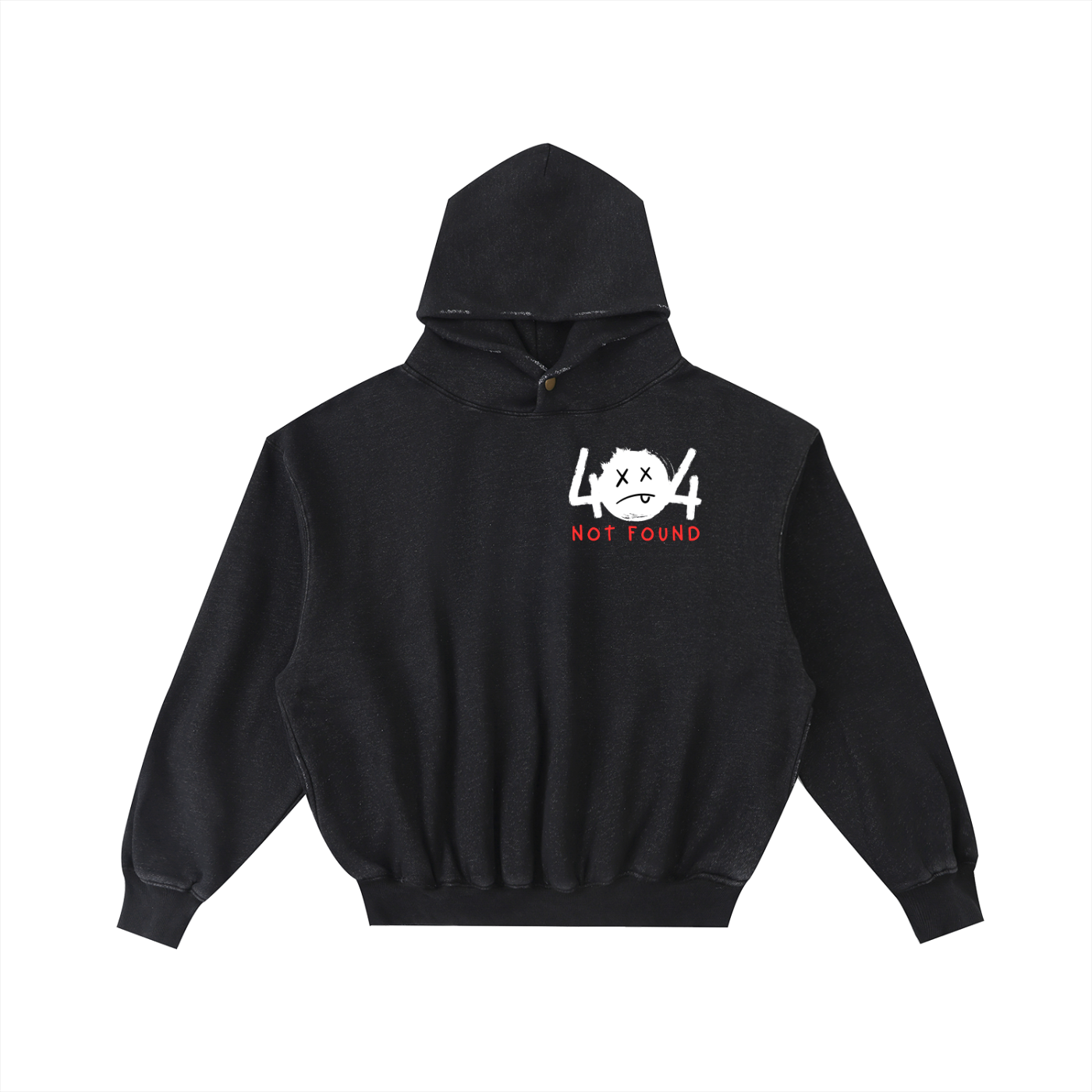 Fall Collection "404 NOT FOUND" Frayed Enzyme Hoodie