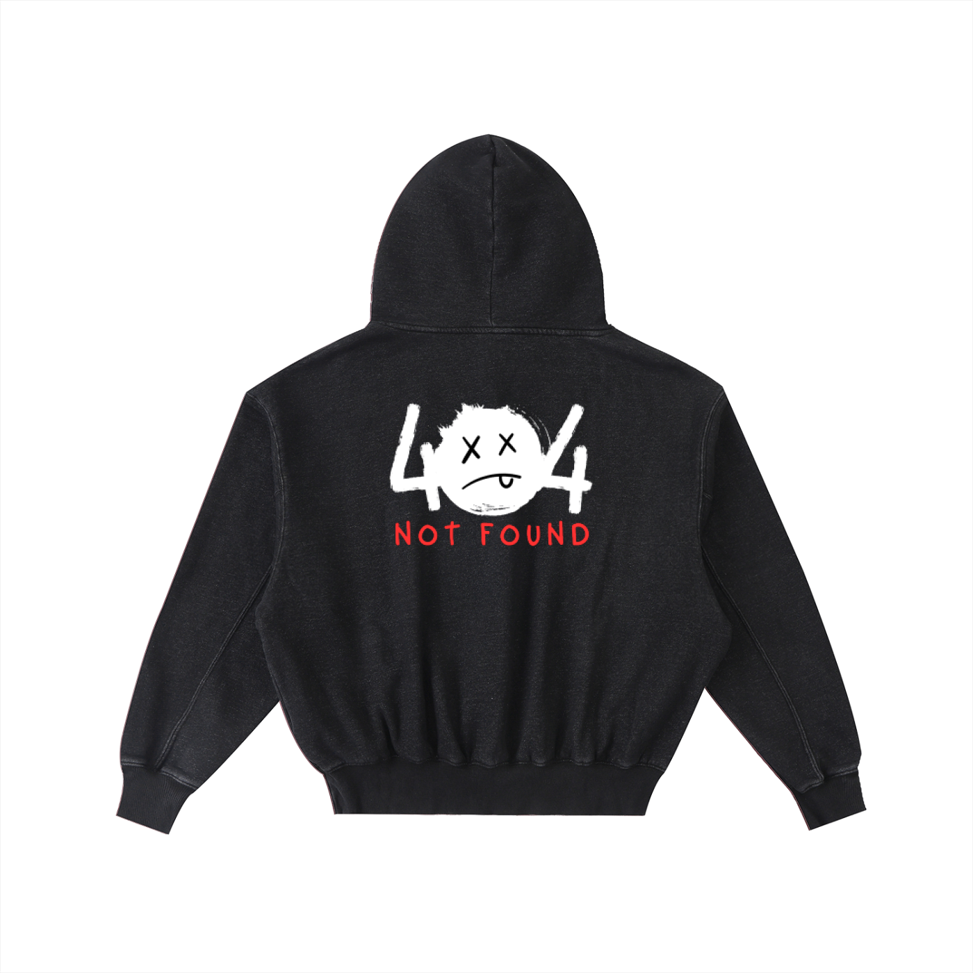 Fall Collection "404 NOT FOUND" Frayed Enzyme Hoodie