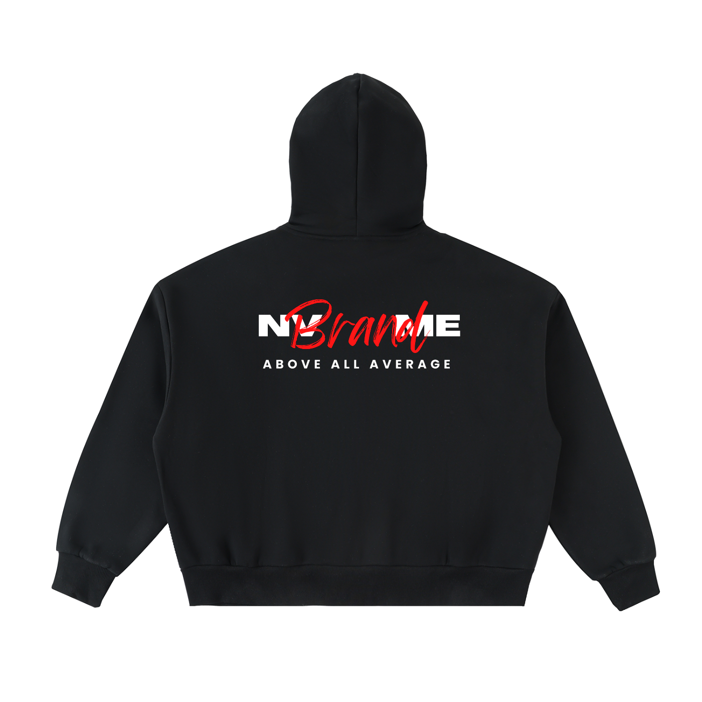 NVME Fleeced Full-Zip Boxy Hoodie
