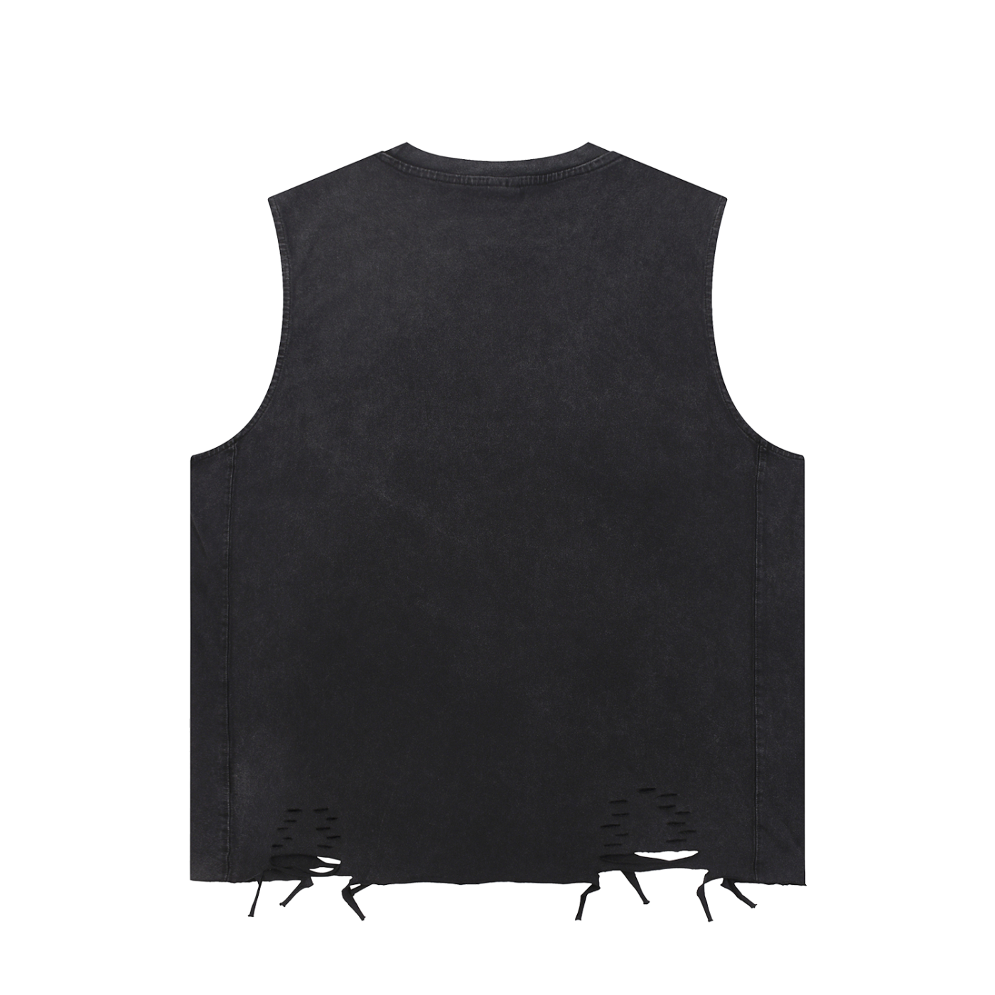 NVME Snow Washed Raw-Hem Tank Top