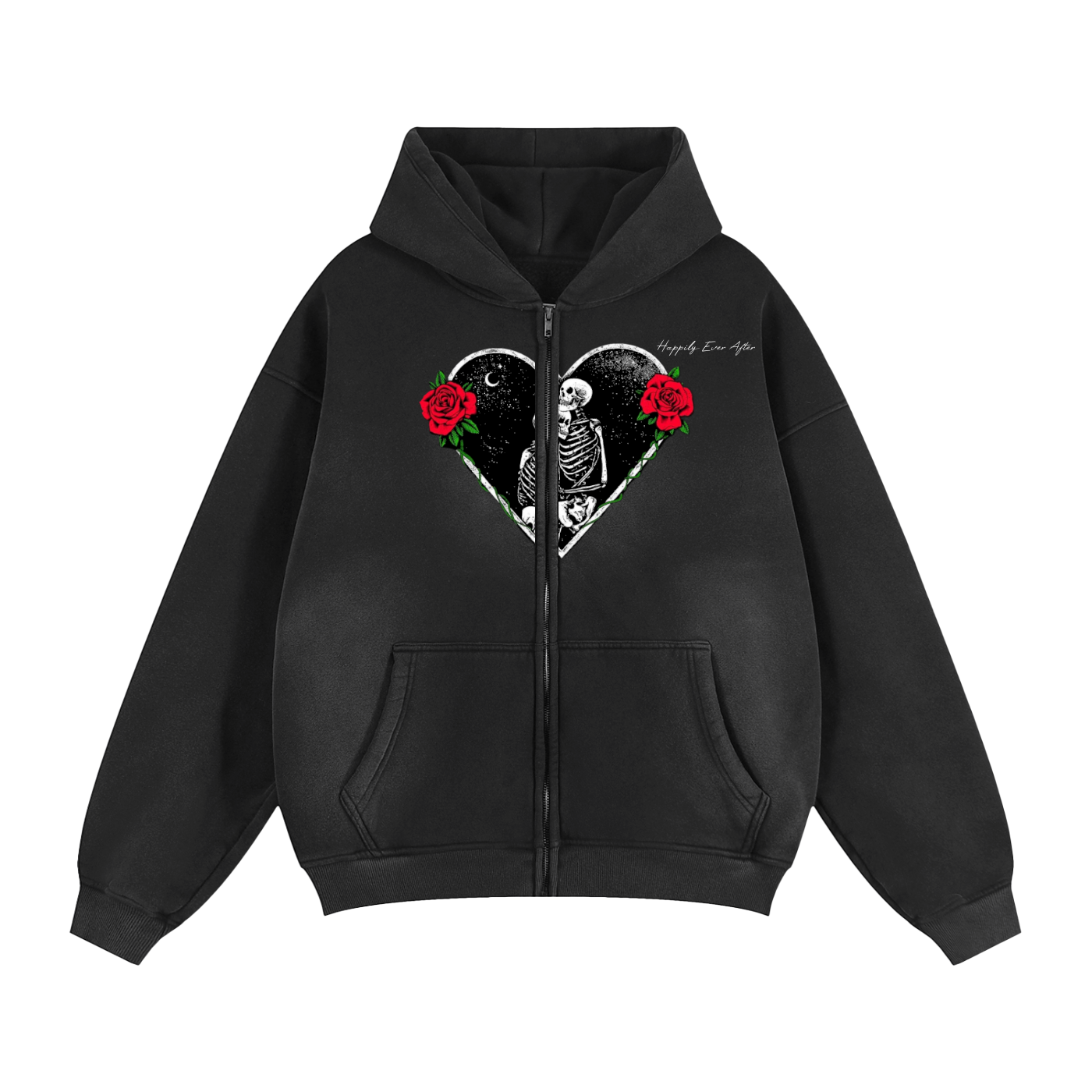 Special Edition "Happily Ever After" Two-way Zipper Boxy Fleece Hoodie