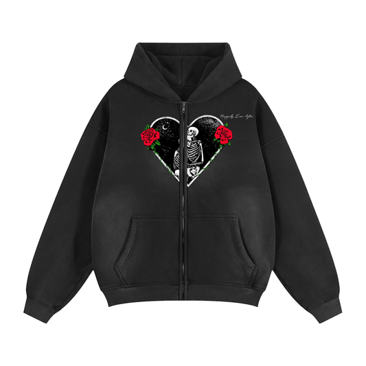 Special Edition "Happily Ever After" Two-way Zipper Boxy Fleece Hoodie