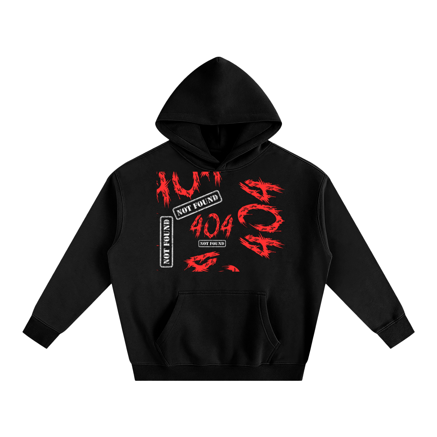 Fall Collection "404 Not Found" Oversize Fleeced Hoodie