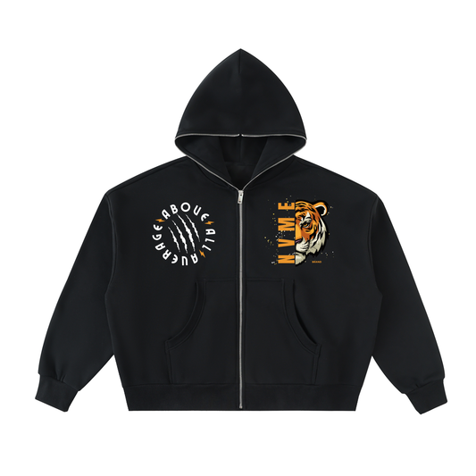 Eye of a tiger Special Edition Fleeced Full-Zip Boxy Hoodie