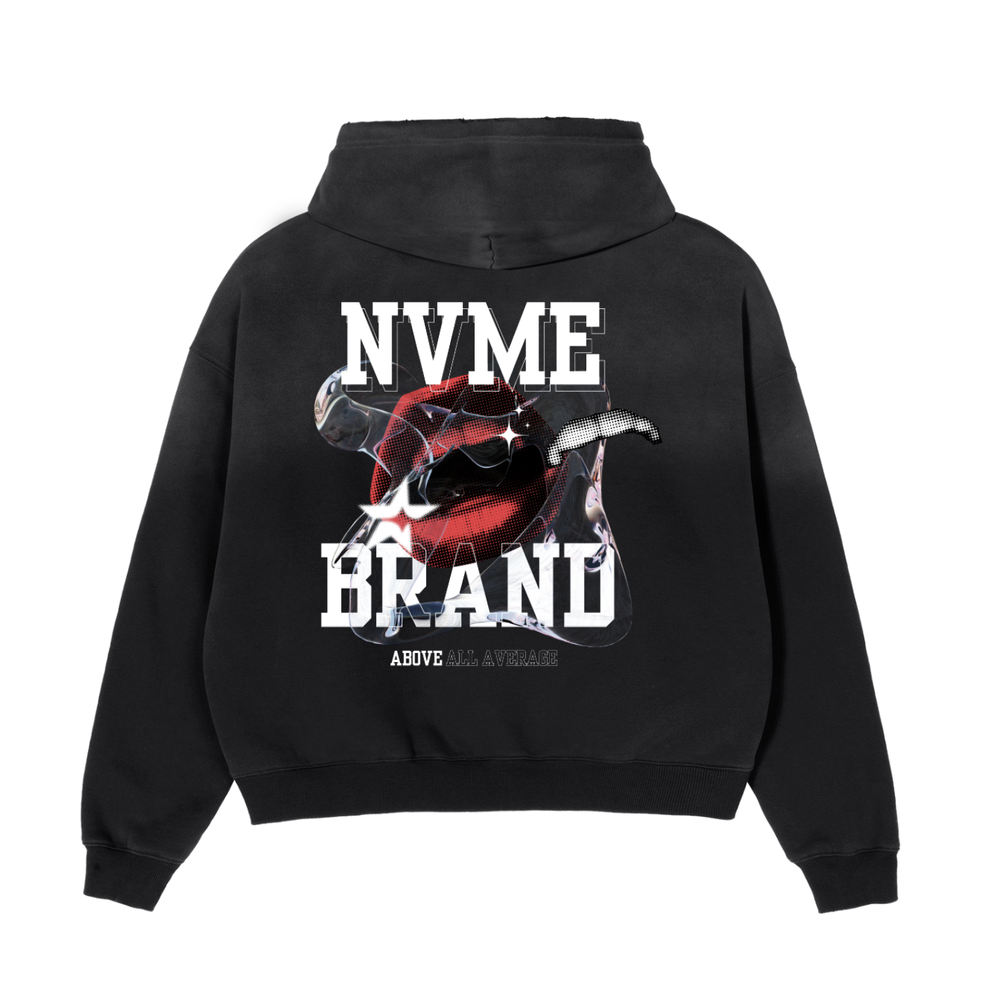 Kissy NVME Frayed Sunfade Boxy Fleece Hoodie